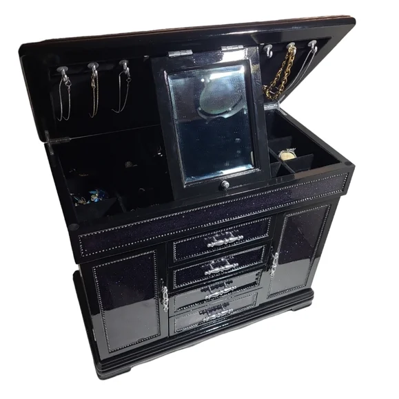 Extra Large Refinishef Jewelry Box - Picture 7 of 10